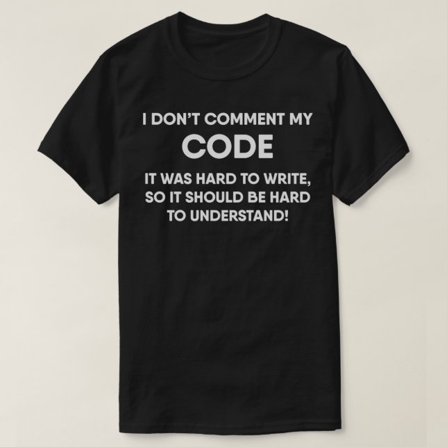 Programmierer Joke Comment Code Programmierer Pull T-Shirt (Design vorne)