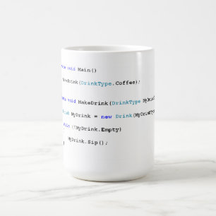 Programmierer-Kaffee-Tasse C scharfe Tasse