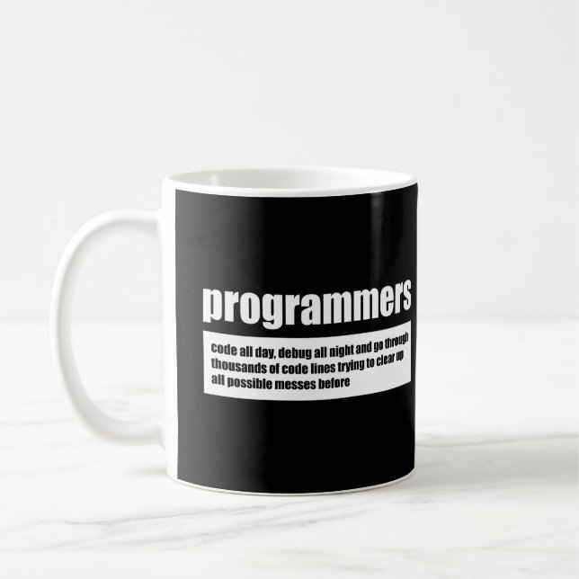 Programmierer Kaffeetasse (Links)