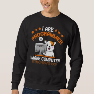 Programmierer Katze Tier Codierungsteam Ingenieur Sweatshirt