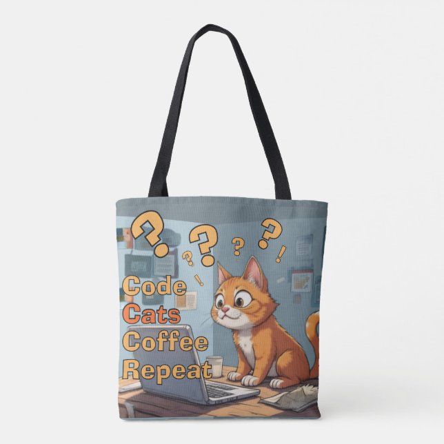 Programmierer Katzen Humor Code, Katzen, Kaffee –  (Rückseite)