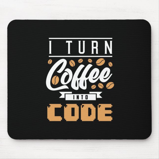 Programmierer machen Kaffee in Code Mousepad (Vorne)