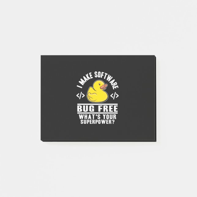 Programmierer machen Software-Fehler kostenlos Post-it Klebezettel (Vorderseite)