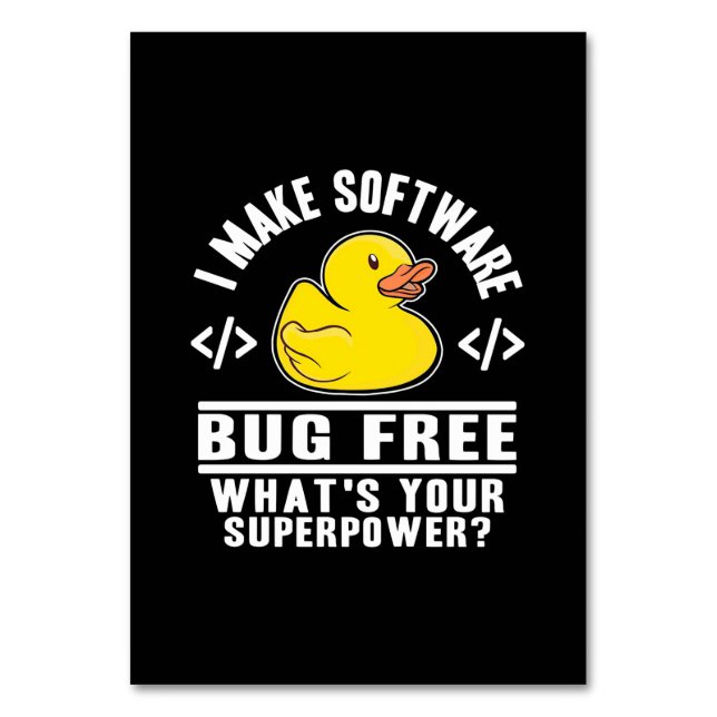 Programmierer machen Software-Fehler kostenlos Tischnummer (Vorderseite)