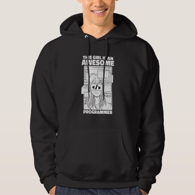 Programmierer Mädchen Codierung Software-Ingenieur Hoodie (Vorderseite)