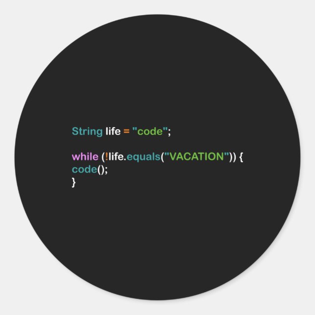 Programmierer Nerd Computerwissenschaftsprogrammie Runder Aufkleber (Vorderseite)
