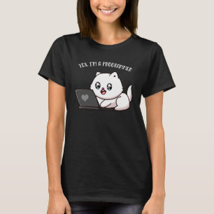 Programmierer Niedlich Cat Computer Administrator  T-Shirt