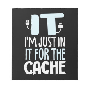 Programmierer nur in IT für den Cache Notizblock