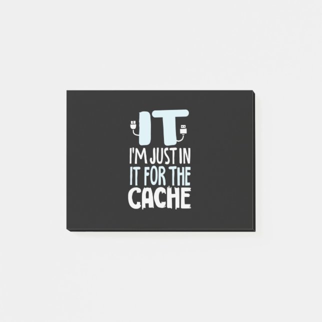 Programmierer nur in IT für den Cache Post-it Klebezettel (Vorderseite)