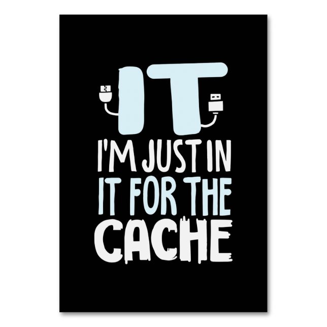Programmierer nur in IT für den Cache Tischnummer (Vorderseite)