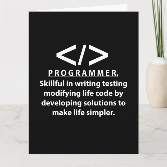 Programmierer-Programmier Karte (Vorderseite)