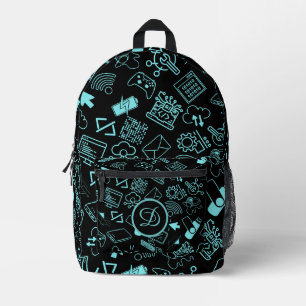 Programmierer programmieren Technologie blau Bedruckter Rucksack