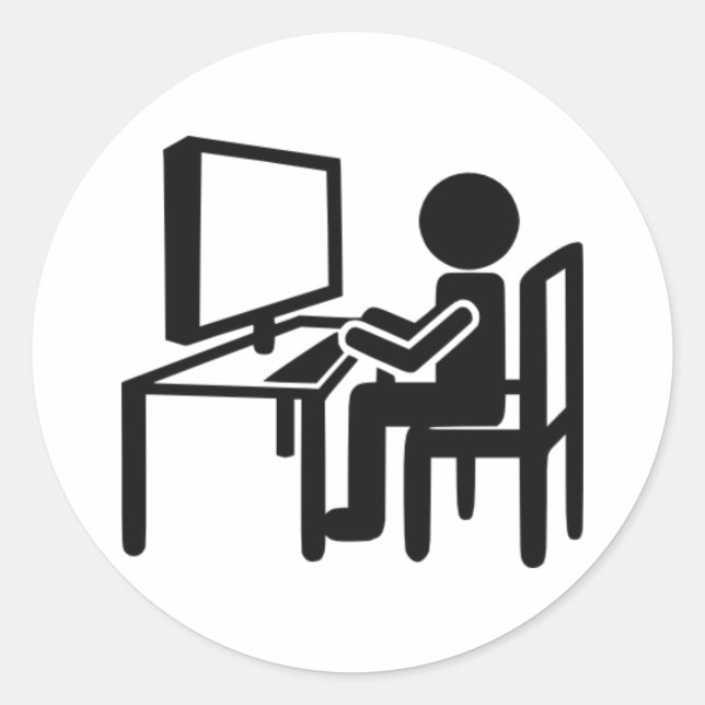 Programmierer Runder Aufkleber (Vorderseite)