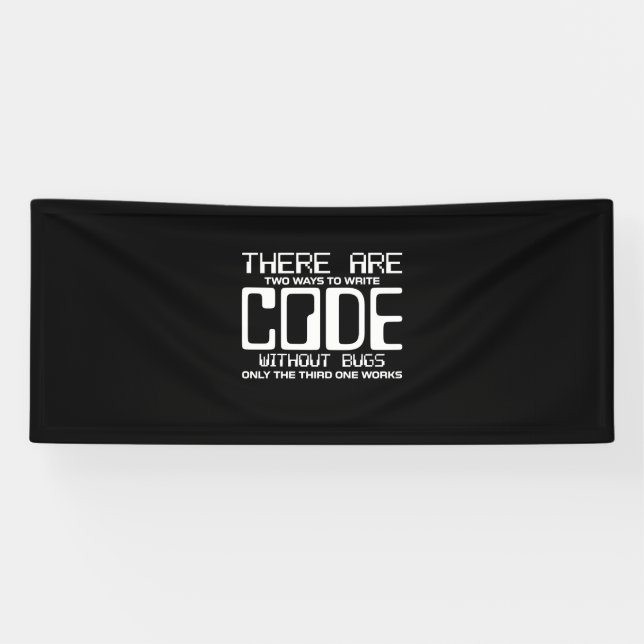 Programmierer schreiben Code ohne Fehler Banner (Horizontal)