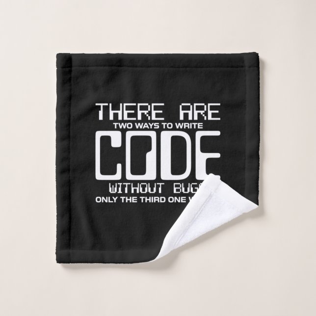 Programmierer schreiben Code ohne Fehler Waschlappen (Waschlappen)