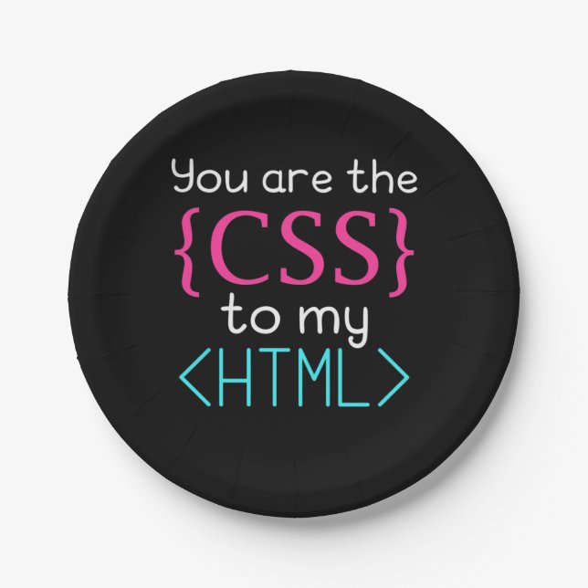 Programmierer Sie sind CSS zu meinem HTML Pappteller (Vorderseite)
