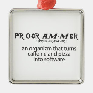 Programmierer Silbernes Ornament
