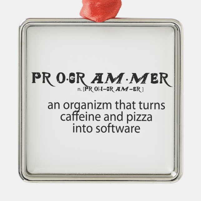 Programmierer Silbernes Ornament (Vorne)