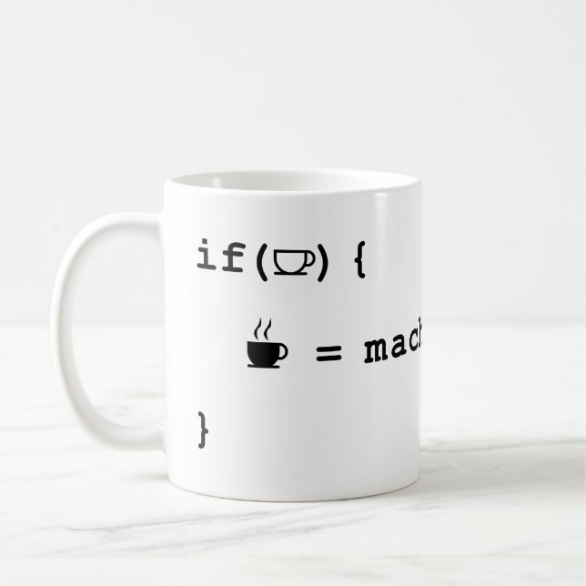 Programmierer-Tasse - Wenn die Kaffee-Tasse leer i Kaffeetasse (Links)