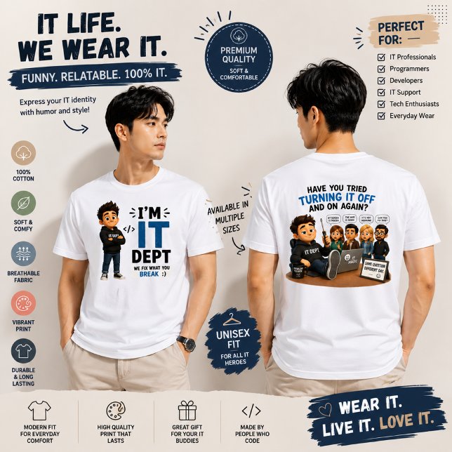 Programmierer & Tech-Support Grafik-T-Shirt T-Shirt (Von Creator hochgeladen)