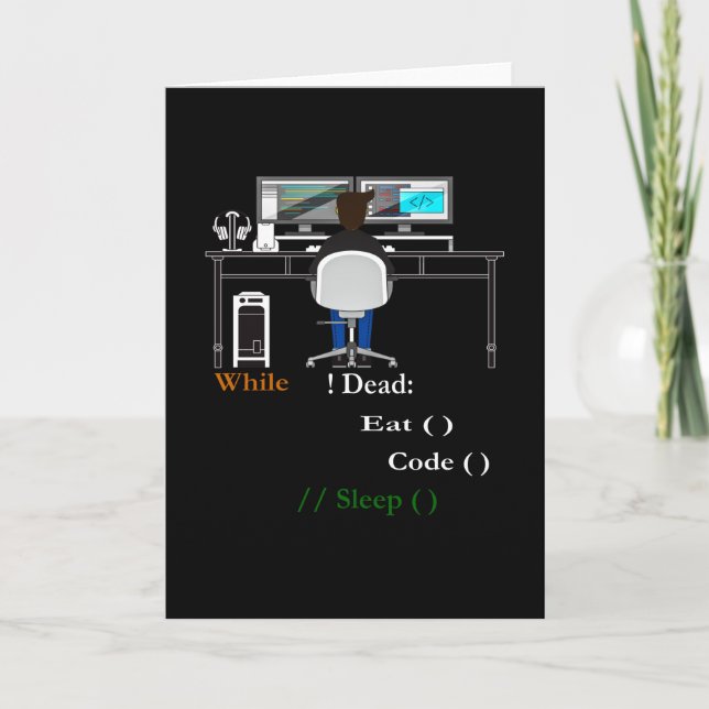 Programmierer und Entwickler Karte (Vorderseite)