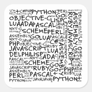 Programmierer verfügen über mehrere Programmierken Quadratischer Aufkleber