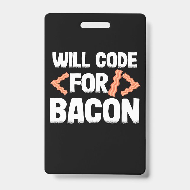 Programmierer wird Code für Bacon Ausweis (Vorderseite)