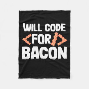 Programmierer wird Code für Bacon Fleecedecke