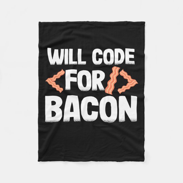 Programmierer wird Code für Bacon Fleecedecke (Vorderseite)