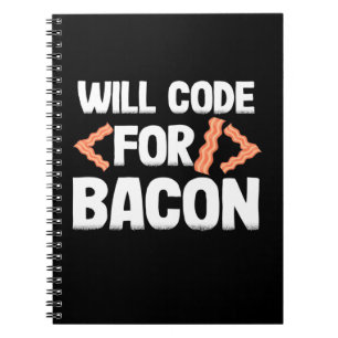 Programmierer wird Code für Bacon Notizblock