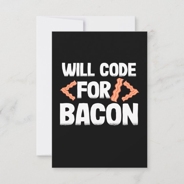Programmierer wird Code für Bacon RSVP Karte (Vorderseite)