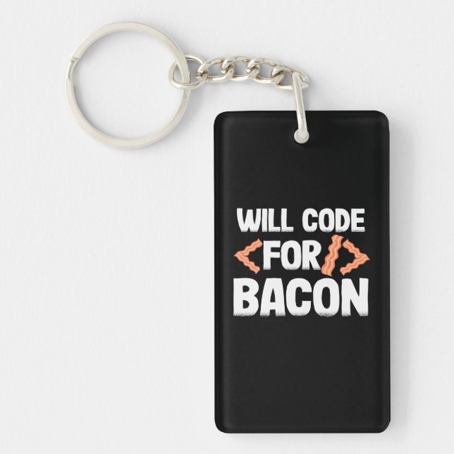 Programmierer wird Code für Bacon Schlüsselanhänger (Vorderseite)