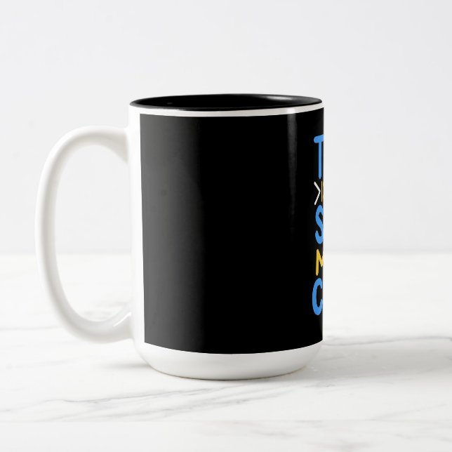 Programmierer zeigen mir den Code Zweifarbige Tasse (Links)