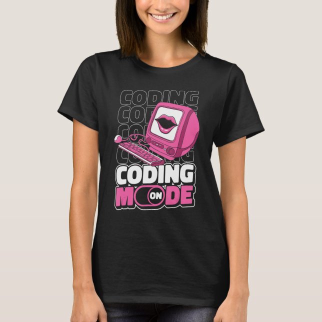 Programmiermodus beim Programmieren von Coding-Ent T-Shirt (Vorderseite)