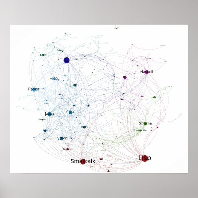 Programmiersprachen Einfluss auf das Netzwerk 2014 Poster (Vorne)