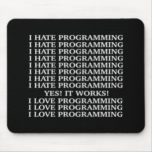 Programmierung der Liebe I/hasse ich programmieren Mousepad