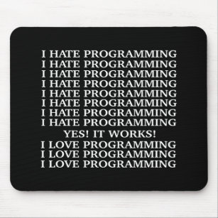 Programmierung der Liebe I/hasse ich programmieren Mousepad