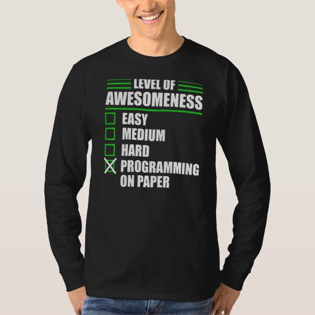 Programmierung des Programmierers auf Papier Infor T-Shirt (Vorderseite)