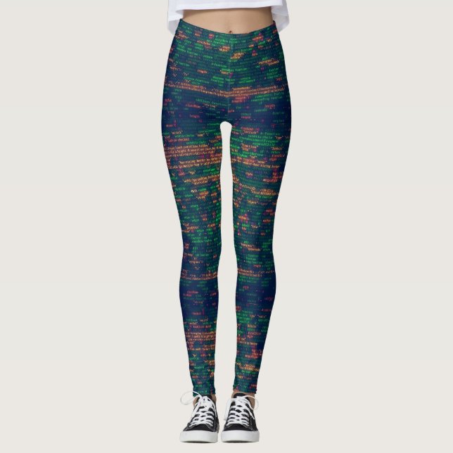 Programmierungscode für Entwickler Leggings (Vorderseite)