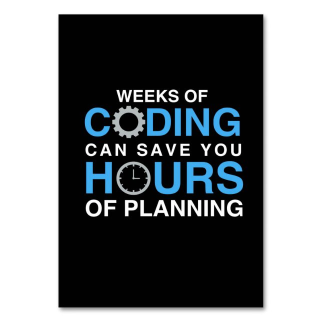 Programmierwochen der Programmierung Tischnummer (Vorderseite)