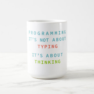 Programming Is Thinking, Not Typing – Developer Kaffeetasse