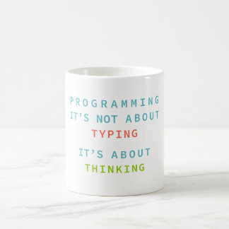 Programming Is Thinking, Not Typing – Developer Kaffeetasse