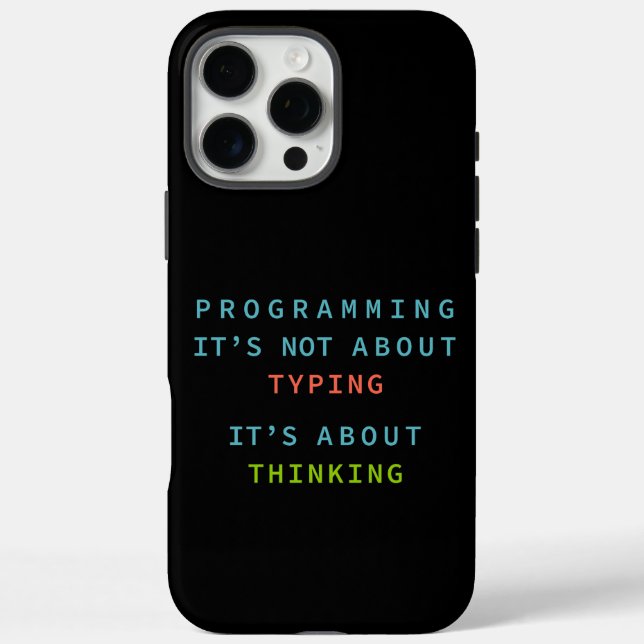 Programming Thinking - Black Background Tech Quote Case-Mate iPhone Hülle (Rückseite)