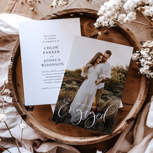 Programmkalligrafie-Script-Foto-Engagement-Partei Einladung (Von Creator hochgeladen)