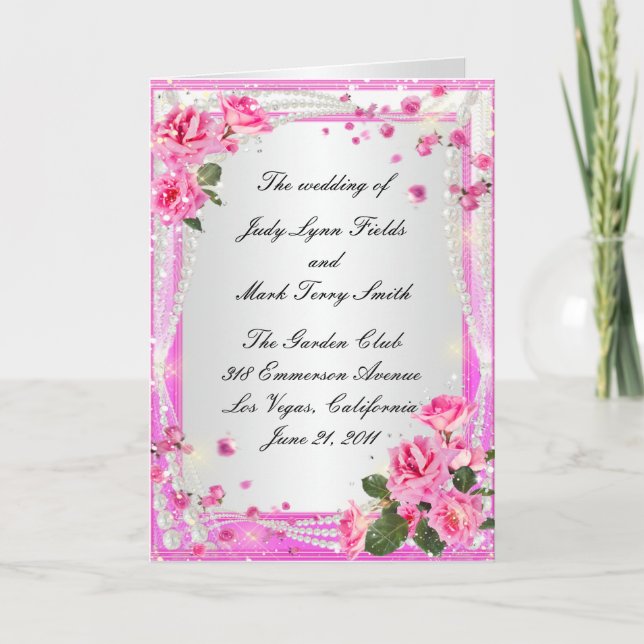 Programmkarte Rosen und Perlen Programm (Vorderseite)