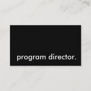 Programmleiter. Visitenkarte