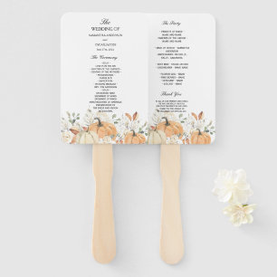 Programmlüfter für rustische Hochzeit im Herbst Fächer