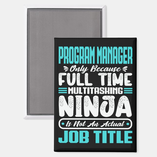 Programmmanager Job Title Professionals Management Magnet (Vorderseite/Rückseite)