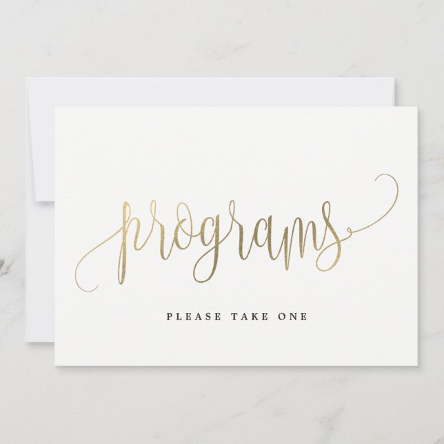 Programmzeichen - Schöne Kalligrafie Einladung (Vorderseite)