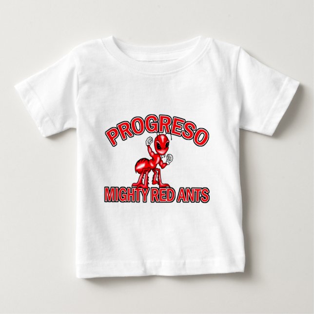 Progreso mächtige rote Ameisen Baby T-shirt (Vorderseite)